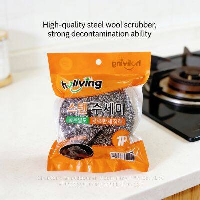 10P Pack 50Gram Large Size Durable Rust Resistant Stainless Steel Dish Scourer Ideal for Pots Pans Grills Stoves Sinks Cleaning photo-5