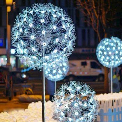Led Umbrella-shaped Dandelion Lights, Landscape Lawn Lights for Gardens, Fiber Optic Reed Landscape Lights for Outdoor Squares and Courtyards photo-5