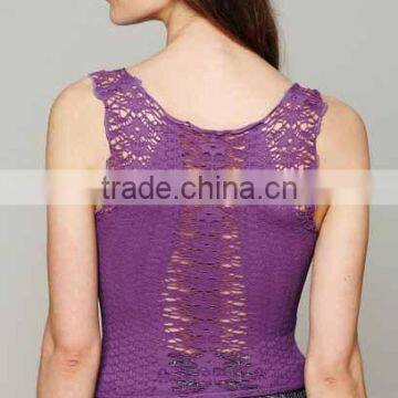 PURPLE TEXTURED SEAMLESS TANK