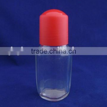 50ml clear roll-on bottle with cap