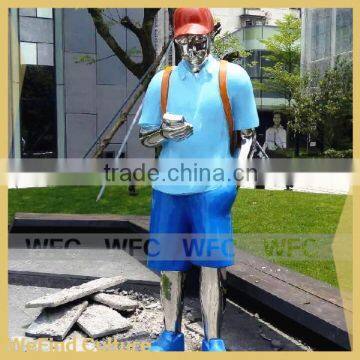 Man Shaped Statue Stainless Steel Metal Sculpture photo-2