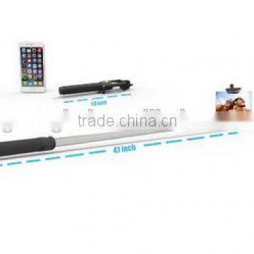 Selfie stick, Bluetooth monopod, Wireless Bluetooth Selfie Stick with built-in Bluetooth Remote Shutter