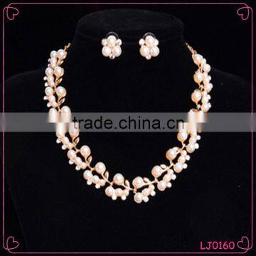 Fashion design new style popular trend high quality pearl necklace earring set