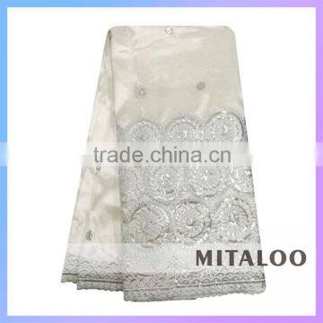 Mitaloo MGP0038 Good Price Silk Brocade Fabric Silk George Lace Fabric For Wholesale photo-4