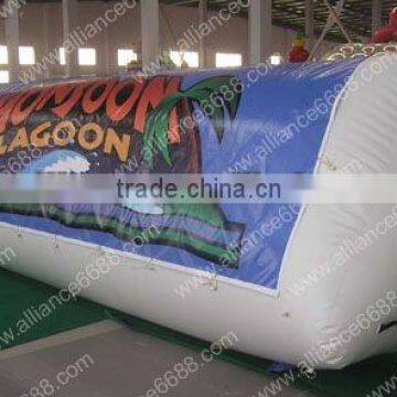 inflatable floating advertisement on water