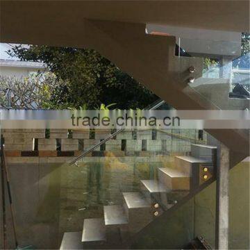 Frameless Glass Stairs Railing Glass Fence photo-2