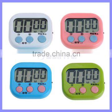 2.9 Inch LCD Big Screen AAA Battery Countdown 4 Color Digital Kitchen Timer