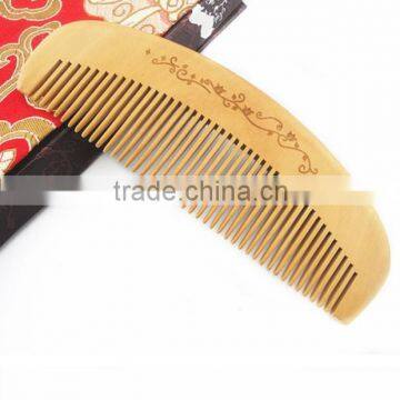 Natural Fine Tooth Peach Wood No-static Massage Hair Comb