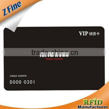 FOR restaurant black ISO pvc vip card in ShenZhen