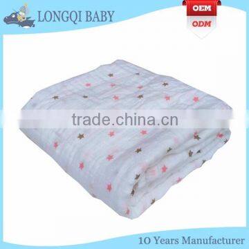 MB-MS-002 Custom Printed Soft Touch Cotton Muslin Baby Swaddle Blanket photo-5