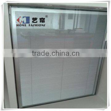 Aluminum Door Glass Inserts Blinds Office Hollow Blinds