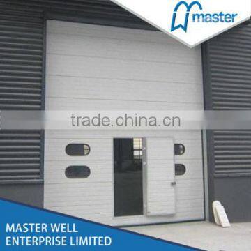 CE approved easy lift fashion designed used industrial door with pedestrian doors