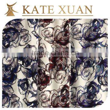 Plain weave reactive dyeing custom patterns rayon lace fabric