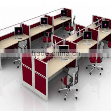 China supplier 6 seater Call center Workstation Cubicle for Small Office ( SZ-WS378)