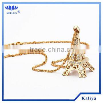 2013New arrive fashion jewelry gold Eiffel Tower pendant necklace