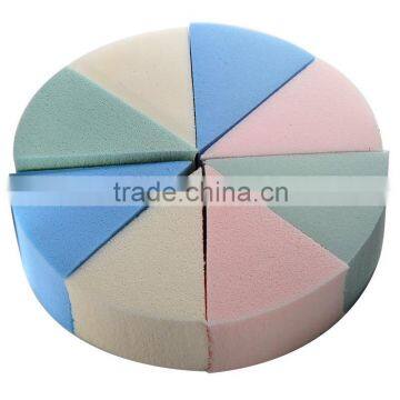 Multiple color round shape latex makeup sponge