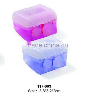 Transparent Pencil sharpener,solid color lid