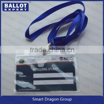 Handmade Transparent PVC Suit Card Holder Name Tag