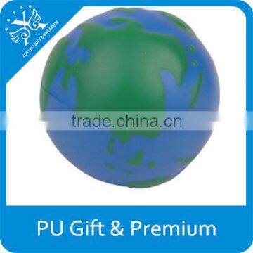 pu earth stress ball promotional gift sport ball soft play foam ball