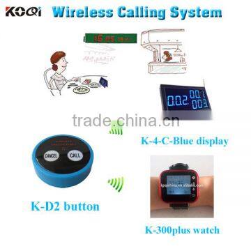 Best price led number call system for restaurant equipment with waiter buzzer call system