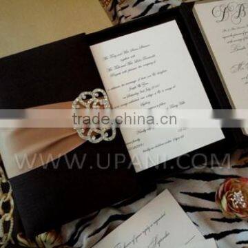 Gate-fold Wedding Invitation with embellishment