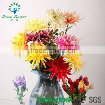 2016 Wholesale Multicolor Latex PU Artificial Flowers Dahlia Real Touch Bouquet Wedding Bridal Decor Display Flower photo-2