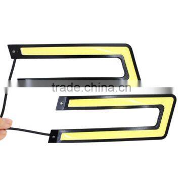 U Shape Car Running Light LED White Head/Fog Day Drive Lamp Car photo-2