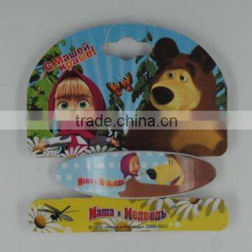 OEM-1PC KIDS PRINT PLASTIC FRENCH BARRETTE