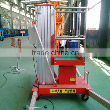 4-10m hydraulic electric aluminum single mast telescopic man lift