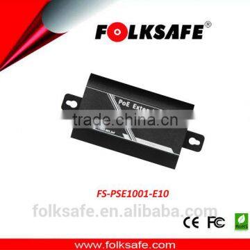 Folksafe single port 24w Gigabit PoE extender to 100m with cat5 w/CE ROHS FCC certificate