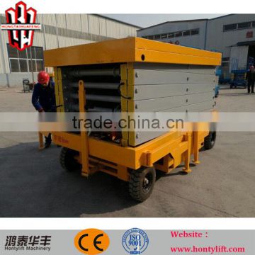 14m small platform mobile electric scissor lift