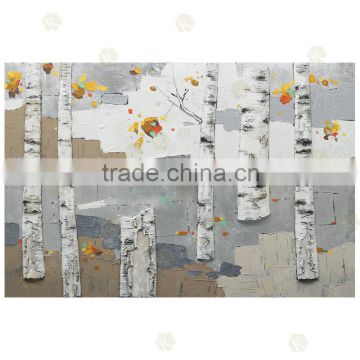 Modern Nature Landscape Relief Oil Relief Tree Painting