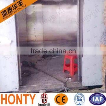 hydraulic warehouse cargo lift with Shutter doors price /vertical platform lift