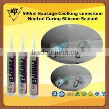 590ml Sausage Caulking Limestone Neutral Curing Silicone Sealant