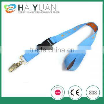 solid weaving in lanyard with badge clip