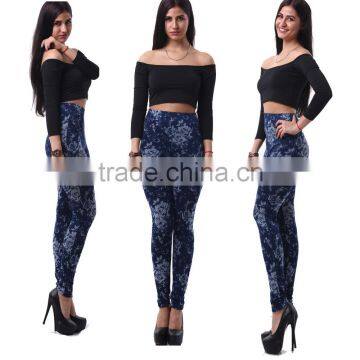 New Design Print Blue denim jean pattern Sexy Jean Skinny Pants Indian sex girls sexy latex girls pictures legging