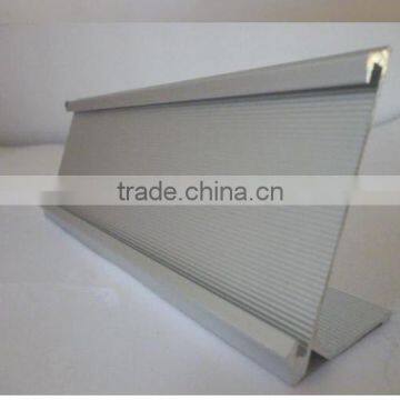 Customize L shape metal nameplates with plating gold