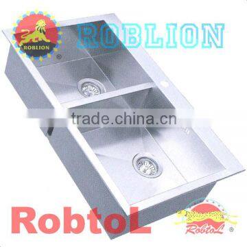 Stainless steel double bowl sink PAS 620(itemID:BNAD) -Mary