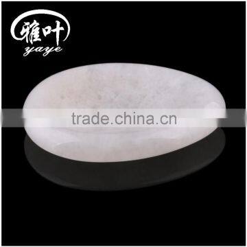 45*35*7mm Natural White Jade gemstone Worry Stone for Massage