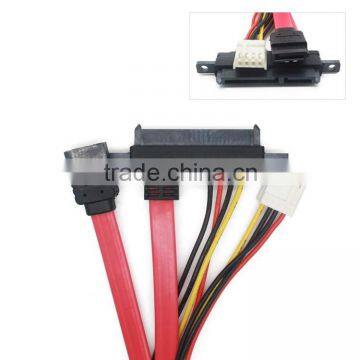 quality 15+7 pin serial ATA male to male power cable with latch