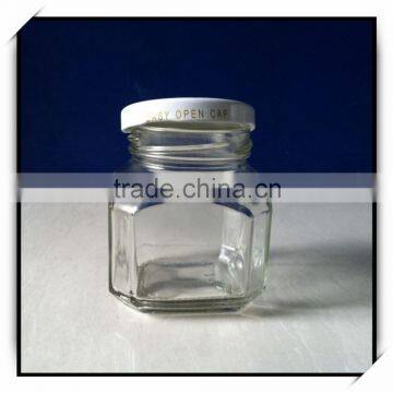 fancy 200ml 7oz square glass food jars with twist off cap DH98