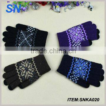YiWu noble hot fashion SN factory Unisex high quality cashmere solid colors touchscreen gloves