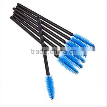 100 Pcs Disposable Eyelash Black Mascara Wand Applicator Brush Cosmetic Eye Wands Brush Makeup Applicators (Blue)