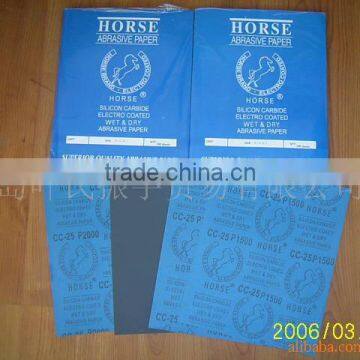 Wet & Dry Silicon Carbide Paper(non coiling in water) CC-25