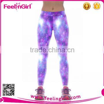 2016 Good Quality Wholesale Galaxy Fitness Colorful Leggings