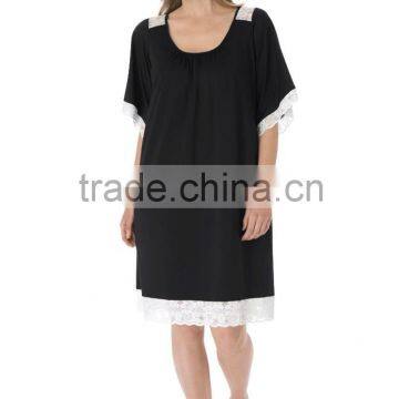 Cheap Women's Plus Size Nightshirt Cotton Long Pajamas photo-4