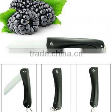 Fashion new product zirconium oxide white or black ceramic folding knife