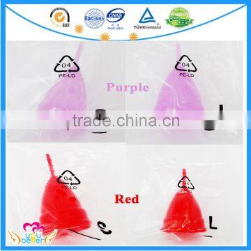 New 8 Colors Soft Silicone Menstruation Cup Woman Period Menstrual Cup