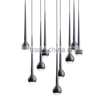 9 Heads Water Drop Hotel Chandeliers with Metal plating Special Condenser Spherical Glass