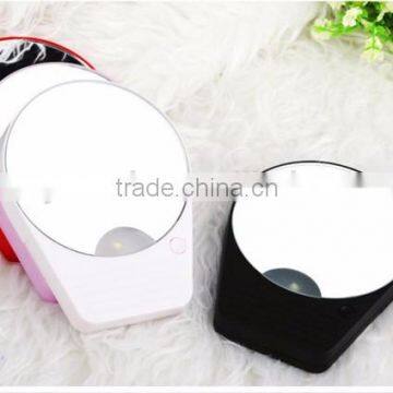 Suction cups led magnifying makeup mirror with 10X magnification for bathroom and makeup